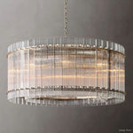 San Marco Ribbed Glass Round Chandelier 37"