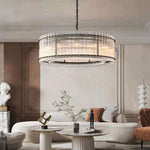San Marco Ribbed Glass Round Chandelier 48"