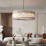 San Marco Ribbed Glass Round Chandelier 48"