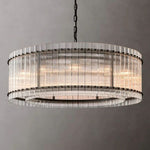 San Marco Ribbed Glass Round Chandelier 48"