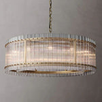 San Marco Ribbed Glass Round Chandelier 48"