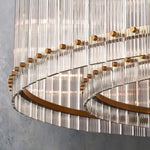 San Marco Ribbed Glass Round Chandelier 48"