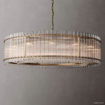 San Marco Ribbed Glass Round Chandelier 60"