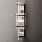 San Marco Ribbed Glass Round Wall Sconce