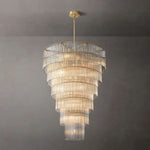 Amadeo Slender Crystal Grand Glass Chandelier 36"