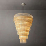 Amadeo Slender Crystal Grand Glass Chandelier 36"