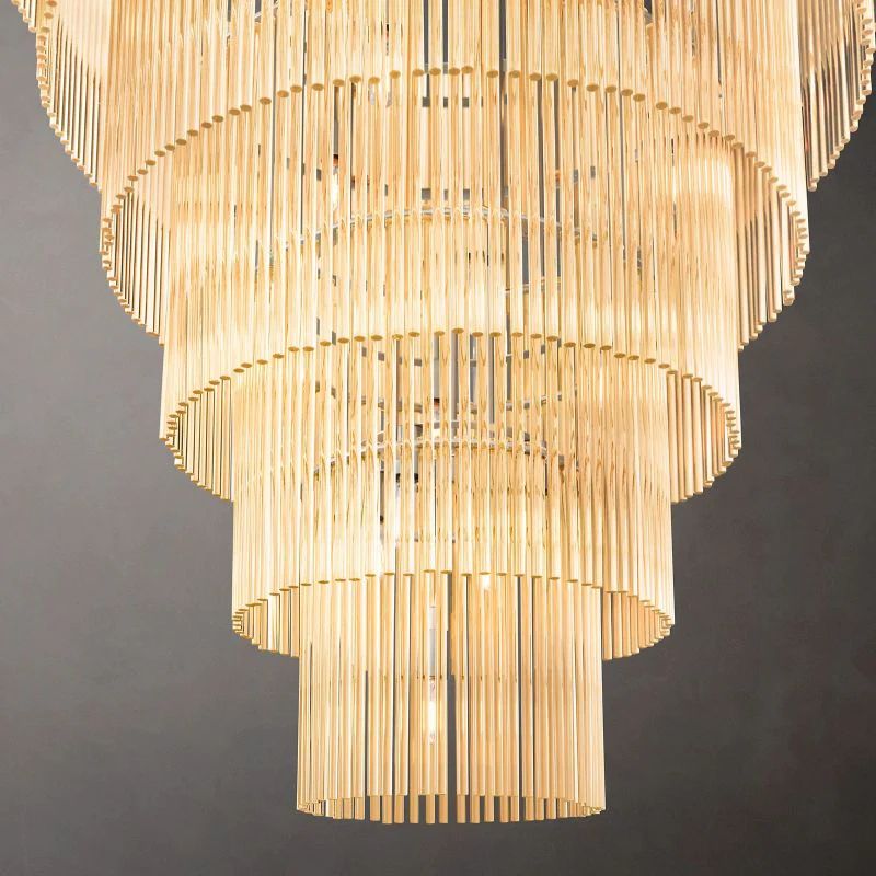 Amadeo Slender Crystal Grand Glass Chandelier 36"