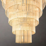 Amadeo Slender Crystal Grand Glass Chandelier 36"