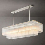 Amadeo Slender Crystal Rectangular Chandelier 54"