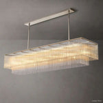 Amadeo Slender Crystal Rectangular Chandelier 72"