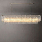 Amadeo Slender Crystal Rectangular Chandelier 72"