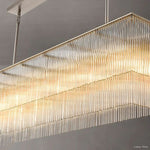 Amadeo Slender Crystal Rectangular Chandelier 72"
