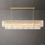 Amadeo Slender Crystal Rectangular Chandelier 72"