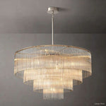 Amadeo Slender Crystal Round Chandelier 40"