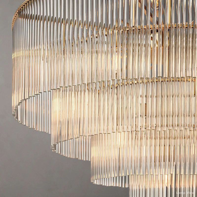 Amadeo Slender Crystal Round Chandelier 40"