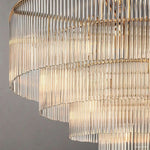 Amadeo Slender Crystal Grand Glass Chandelier 36"