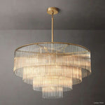 Amadeo Slender Crystal Round Chandelier 40"