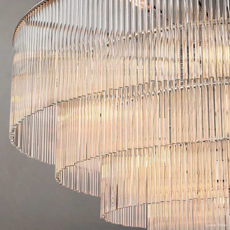 Amadeo Slender Crystal Round Chandelier 50"