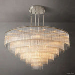 Amadeo Slender Crystal Round Chandelier 60"
