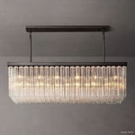 Cielo Ridged Glass Rectangle Chandelier 73"