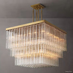 Cielo Ridged Glass Square Chandelier 45"