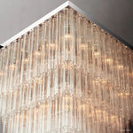 Cielo Ridged Glass Square Chandelier 45"