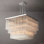 Cielo Ridged Glass Square Chandelier 45"