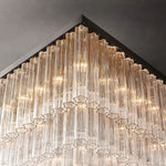 Cielo Ridged Glass Square Chandelier 45"