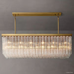 Cielo Ridged Glass Rectangle Chandelier 73"