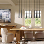Aquitaine Conical Brass Linear Chandelier 72"