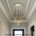 Aquitaine Conical Brass Round Chandelier 18"