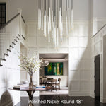 Aquitaine Conical Brass Round Chandelier 48"