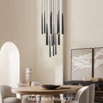 Aquitaine Conical Brass Round Chandelier 30"