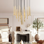 Aquitaine Conical Brass Round Chandelier 48"