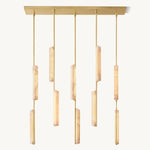 Audubon Vertical Alabaster Linear Chandelier 54"