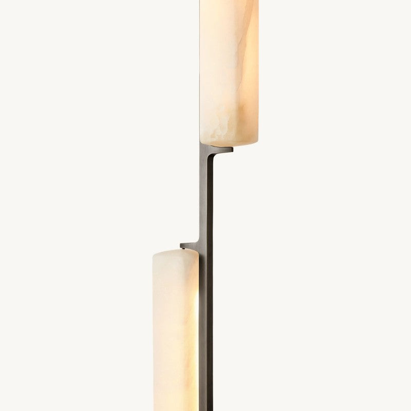 Audubon Vertical Alabaster Linear Chandelier 54"