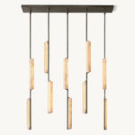 Audubon Vertical Alabaster Linear Chandelier 54"