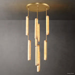 Audubon Vertical Alabaster Round Chandelier 24"