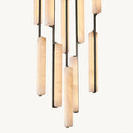 Audubon Vertical Alabaster Round Chandelier 24"