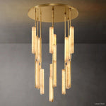 Audubon Vertical Alabaster Round Chandelier 40"