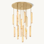 Audubon Vertical Alabaster Round Chandelier 40"
