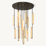 Audubon Vertical Alabaster Round Chandelier 40"