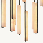 Audubon Vertical Alabaster Round Chandelier 56"