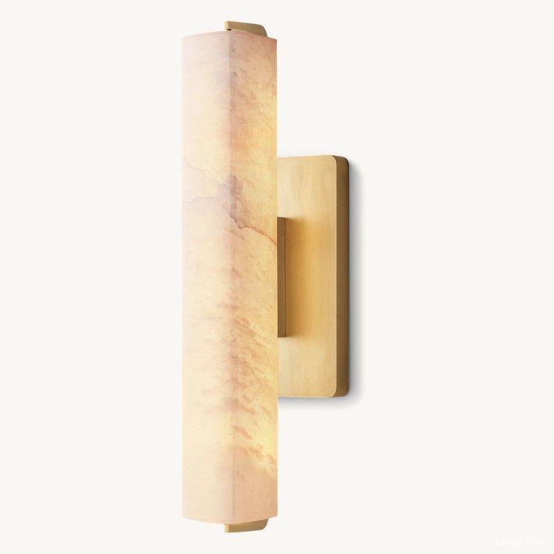 Audubon Vertical Alabaster Single Wall Sconce