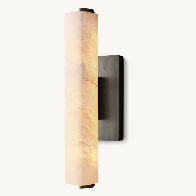 Audubon Vertical Alabaster Single Wall Sconce