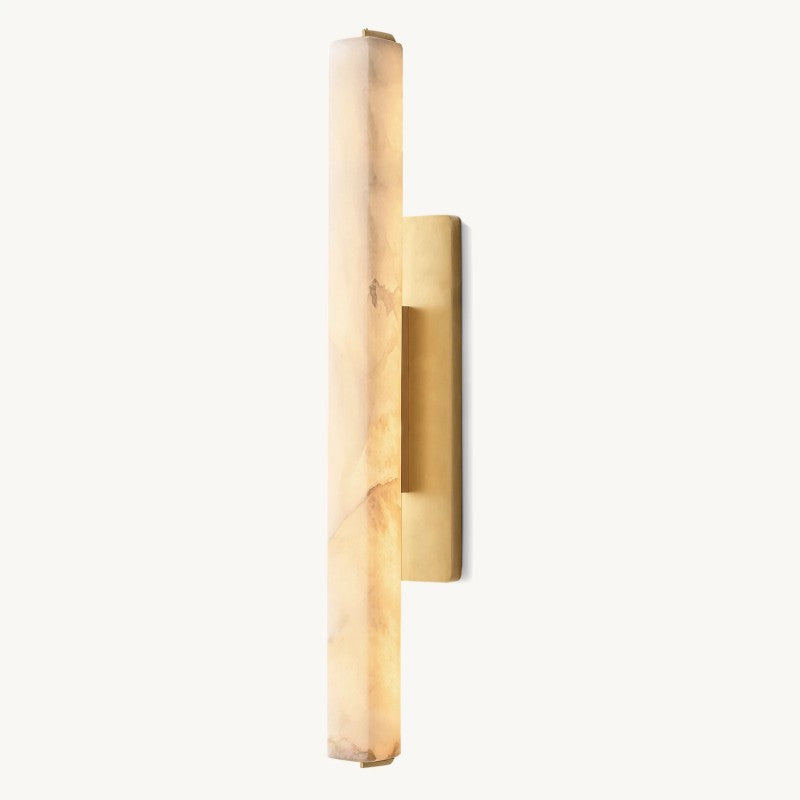 Audubon Vertical Alabaster Single Wall Sconce