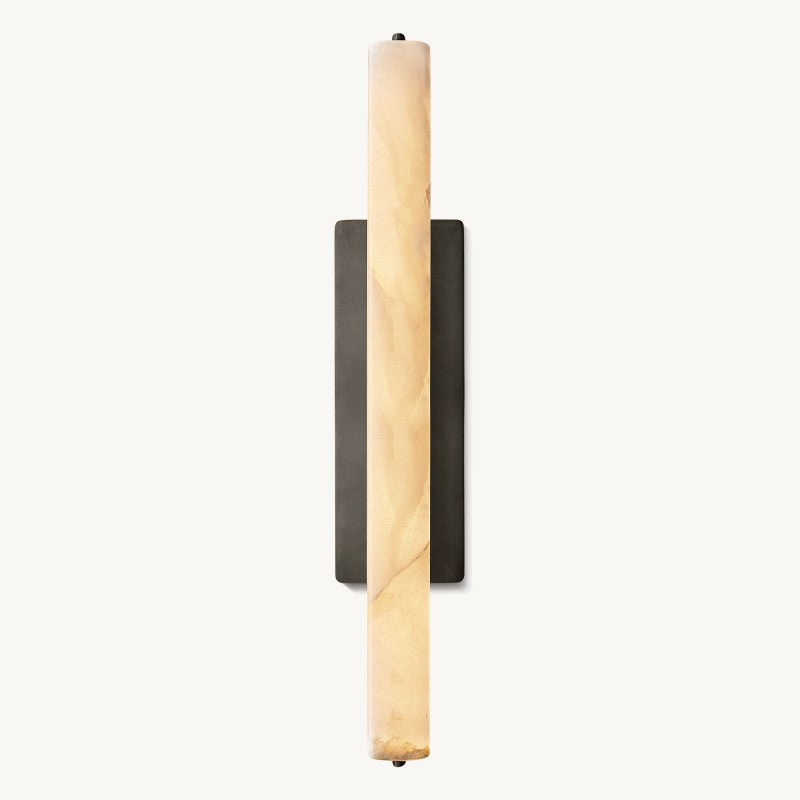 Audubon Vertical Alabaster Single Wall Sconce