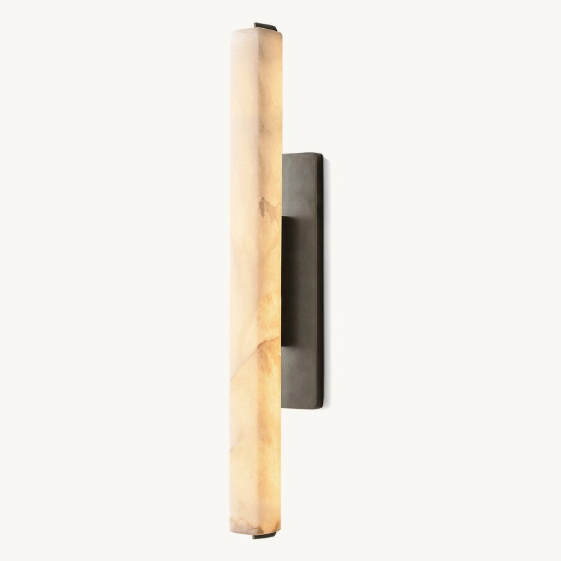 Audubon Vertical Alabaster Single Wall Sconce
