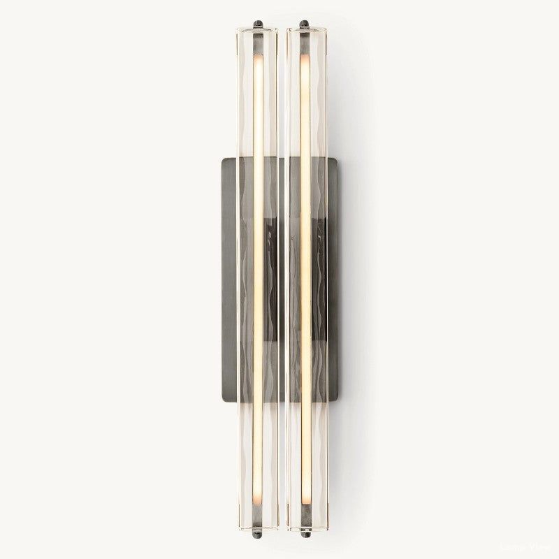 Audubon Vertical Crystal Double Wall Sconce