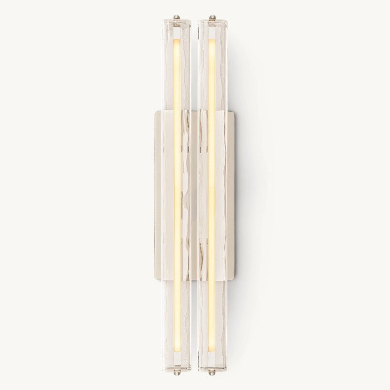 Audubon Vertical Crystal Double Wall Sconce